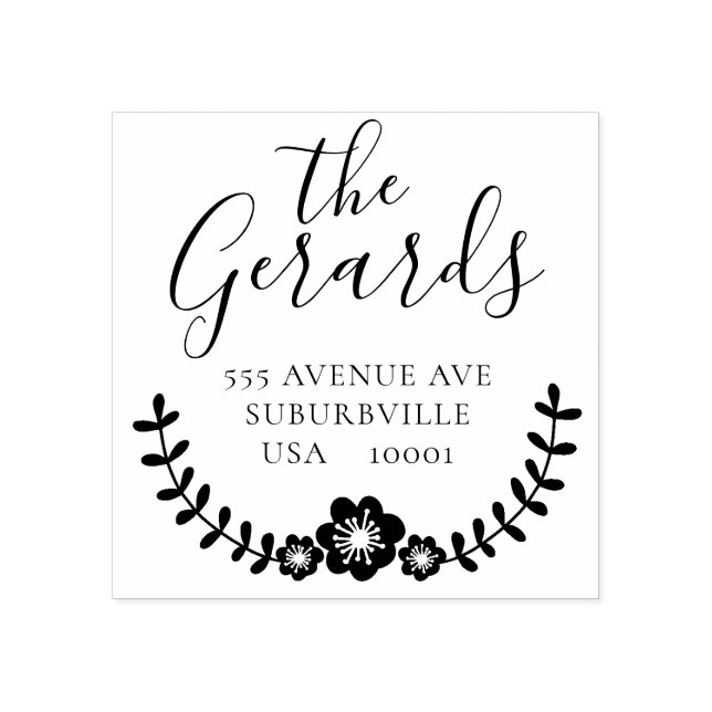 Circle WAN Family Anpassningsbar Adress Rubber Fri Stämpel (Tryck)