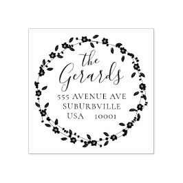 Circle WAN Family Anpassningsbar Adress Rubber Fri Stämpel