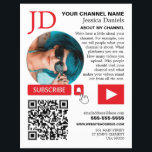 Circled Photo & QR Code, Youtube - Vlogger Reklamblad<br><div class="desc">Circled Photo & QR Code,  Youtube - Vlogger Advertising Flyer av Affärskortet Store.</div>
