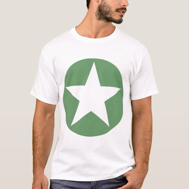 Circled Star - Arméns Grönt Tee (Framsida)