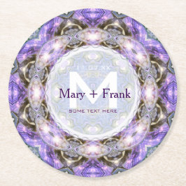 CircleofLight Lila+White Monogram papper Underlägg