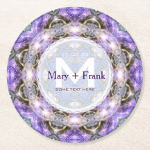 CircleofLight Lila+White Monogram papper Underlägg