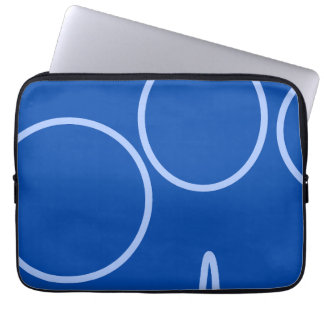 Circles and Loop on Blue Laptop Fodral