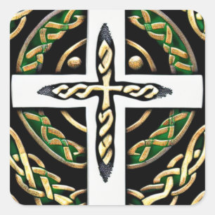 Circles Celtic Kor Sticker Fyrkantigt Klistermärke