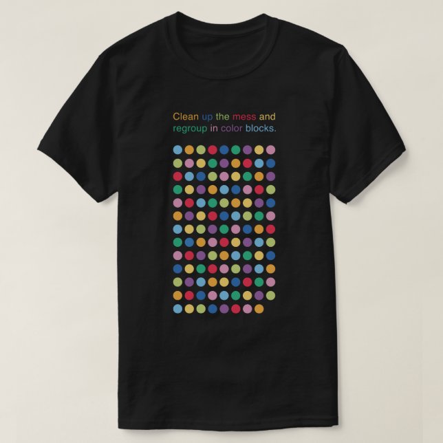 Circles Färg Grid Game T Shirt (Design framsida)