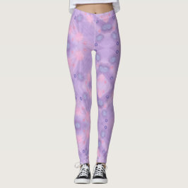 Circles Lavender Rosa Blue Leggings