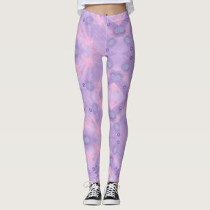 Circles Lavender Rosa Blue Leggings