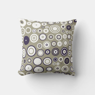 Circles Mode Retro Mönster Art Design Abstrakt Kudde