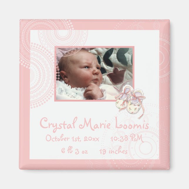 Circles 'n Booty, Baby Magnet Birth Notice (Framsidan)