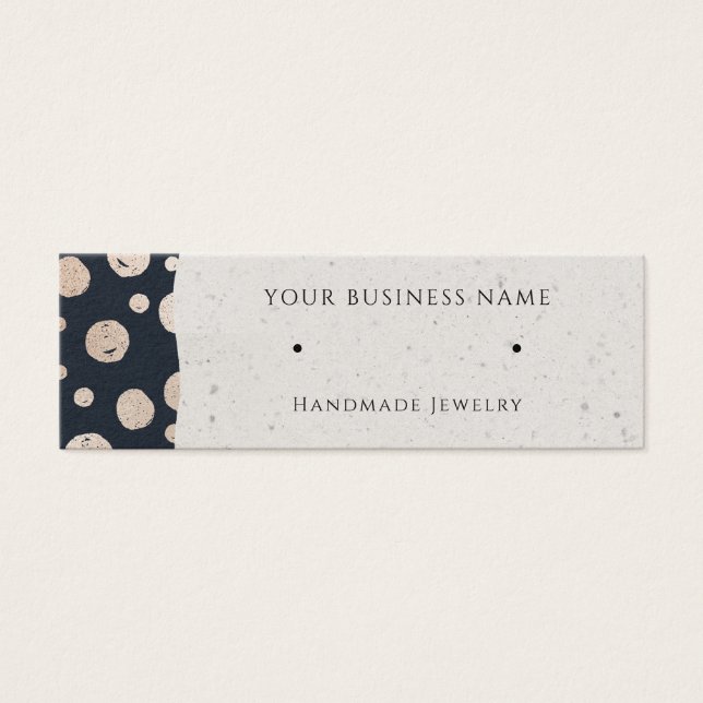 Circles Stud Earring Visning Cards Ro Litet Visitkort (Framsidan)