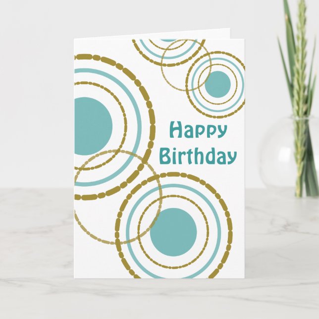 Circles Trio Birthday Card Kort (Framsida)