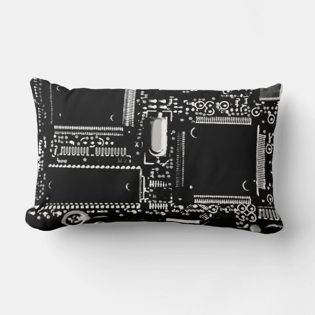 Circuit Black and White 2 dekorativ kudde lumbar (Framsida)