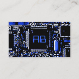 Circuit Blue 2 - mall för visitkort i monogram