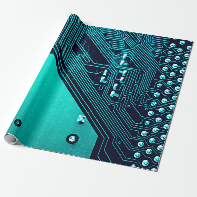 Circuit board. Electronic computer hardware techno Presentpapper (Utrullad)