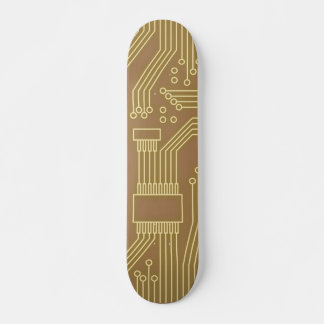 Circuit Board Guld Mini Skateboard Bräda 18,5 Cm