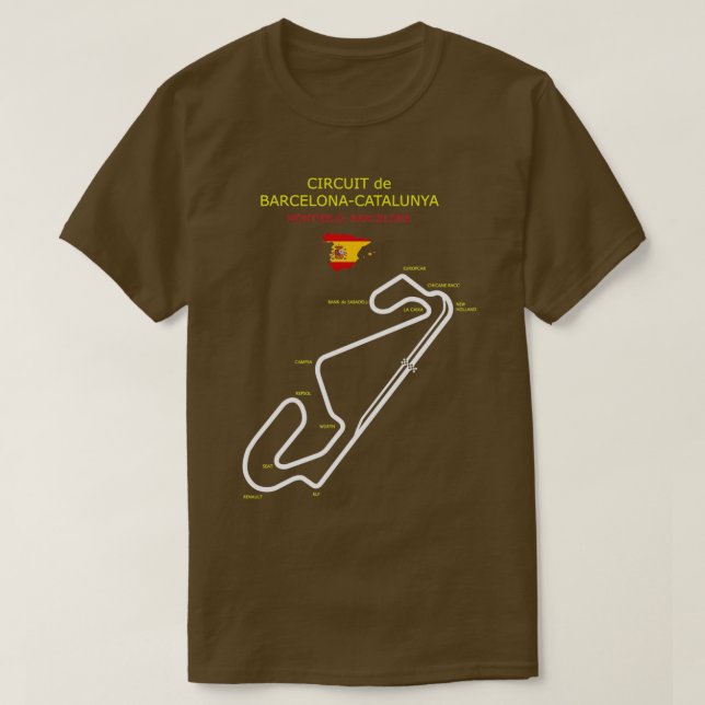 Circuit de Barcelona Catalunya T Shirt (Design framsida)