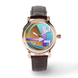 "Circuit Diagram" digital grafik, turkos Armbandsur