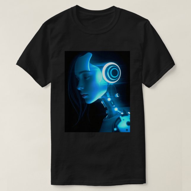 Circuit Dreams: A Cyberpunk Vision T Shirt (Design framsida)