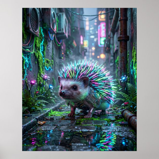 Circuit Hedgehog Alley Garden Poster (Framsidan)