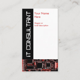 Circuit Red 2 "IT Consultant"-affärskort Visitkort