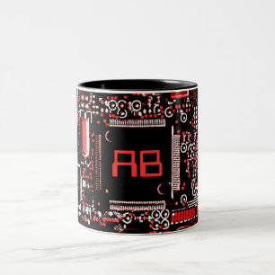 Circuit Red 2 monogram mugg