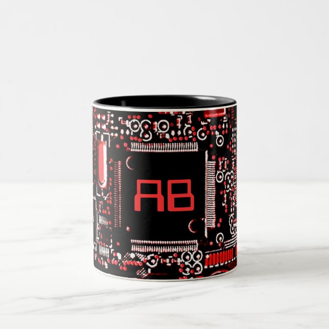 Circuit Red 2 monogram mugg (Center)