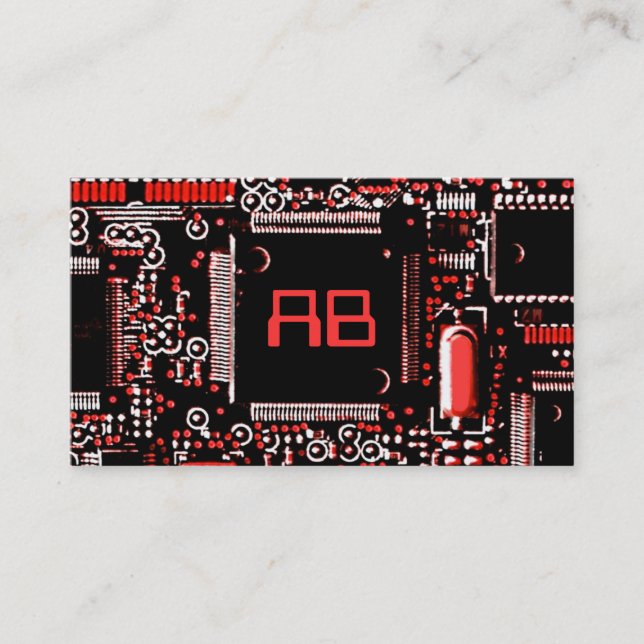 Circuit Red 2 "monogram visitkortsmall 2 Visitkort (Framsida)