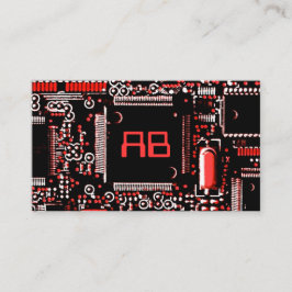 Circuit Red 2 "monogram visitkortsmall 2 Visitkort
