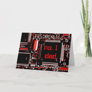 Circuit Red 2 'no.1 pappa'-hälsning-kort Kort
