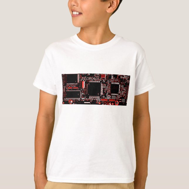 Circuit Red t-shirt-killar vita T Shirt (Framsida)