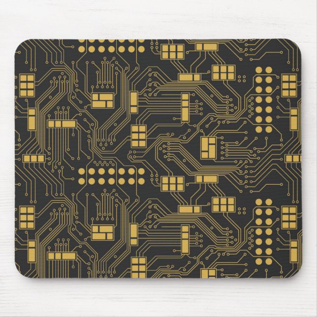 Circuit stiger ombord - svarten och guld musmatta (Framsidan)