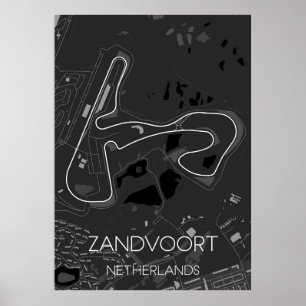 Circuit Zandvoort Nederländerna Poster