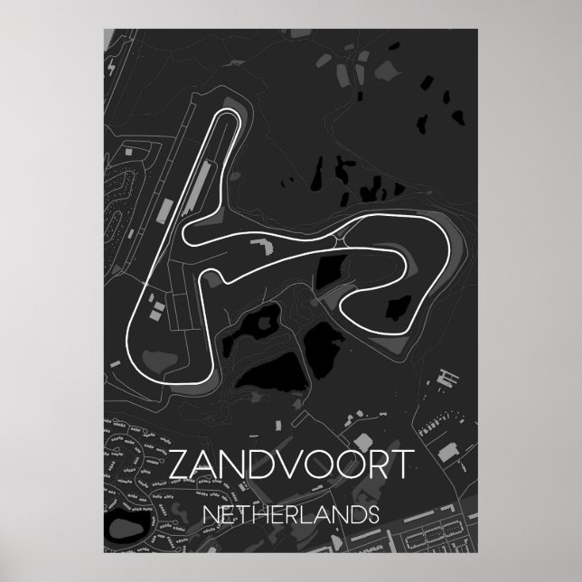 Circuit Zandvoort Nederländerna Poster (Framsidan)