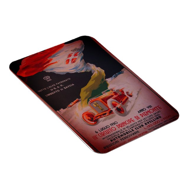 Circuito Avellino - Vintage affisch från 1930 Magnet (Högersidan)