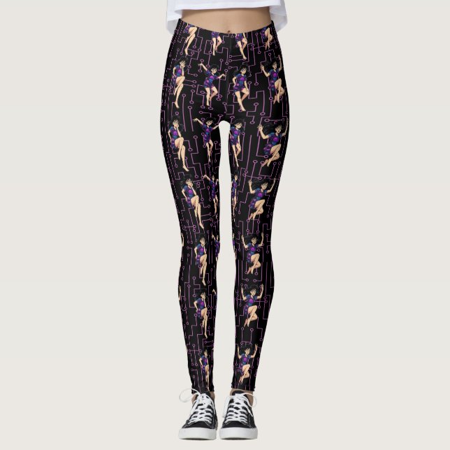 CIRCUITS & NERD Flicka Leggings (Framsida)