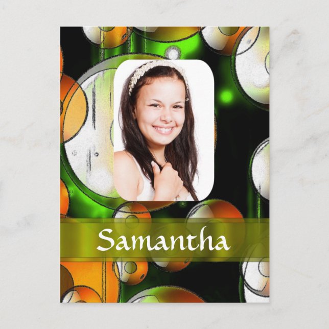 Circular abstrakt-fotomall vykort (Framsida)