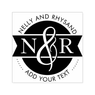 Circular Associate Initialer & Ampersand Business Självfärgande Stämpel