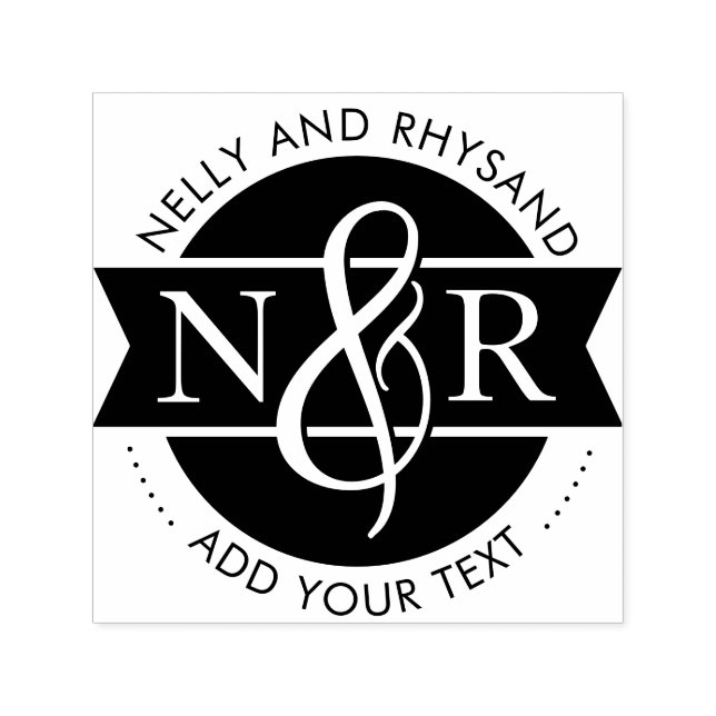 Circular Associate Initialer & Ampersand Business Självfärgande Stämpel (Design)