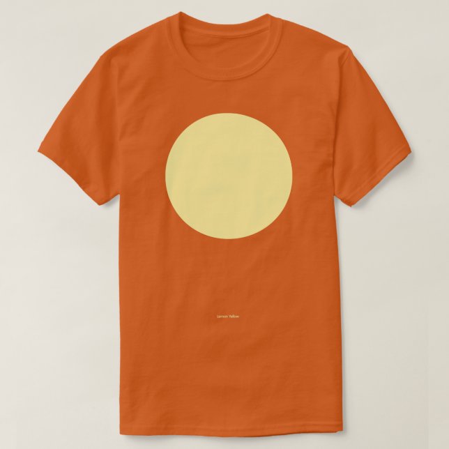Circular Crayola Lemon Gult T Shirt (Design framsida)