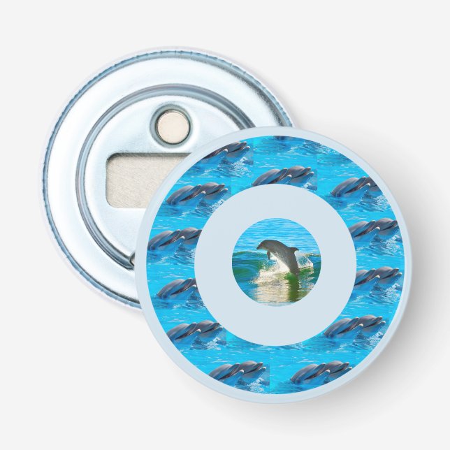 Circular Dolphin Mönster. Flasköppnare (Framsidan)