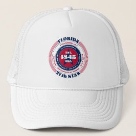 Circular Florida State Patriotic Truckerkeps
