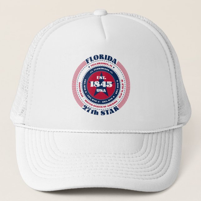 Circular Florida State Patriotic Truckerkeps (Framsida)