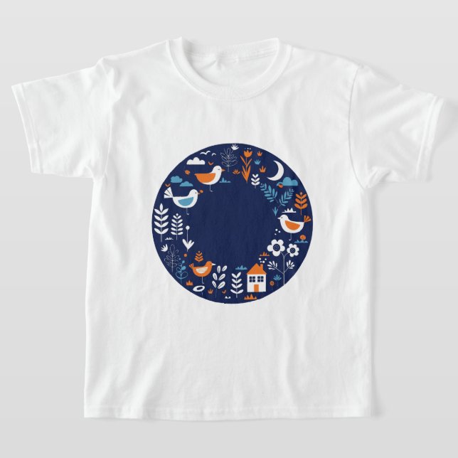 Circular frame t shirt (Laydown)