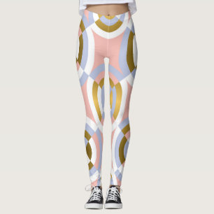 Circular Geometric Shapes: Colorful Vintage Kaleid Leggings