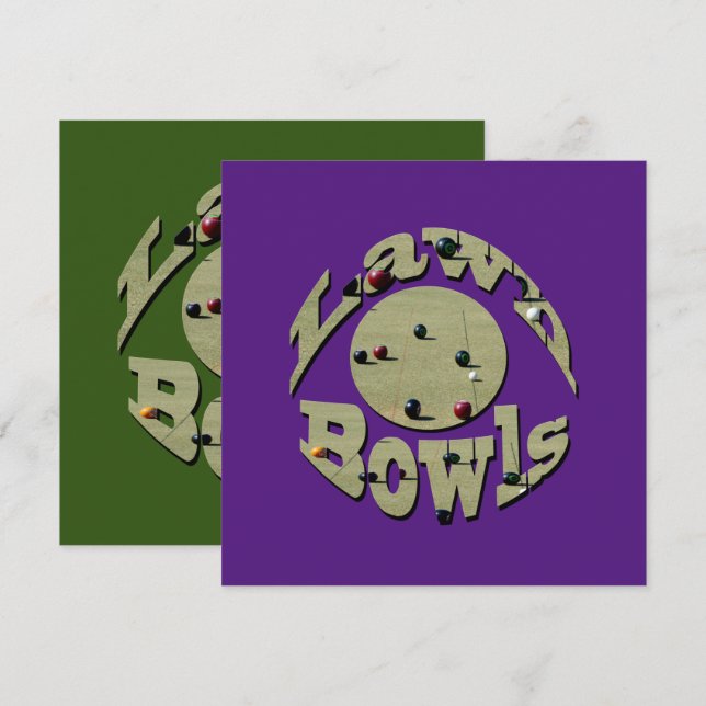 Circular Gräsmatta Bowls Bild Logotyp (Fram/baksida)