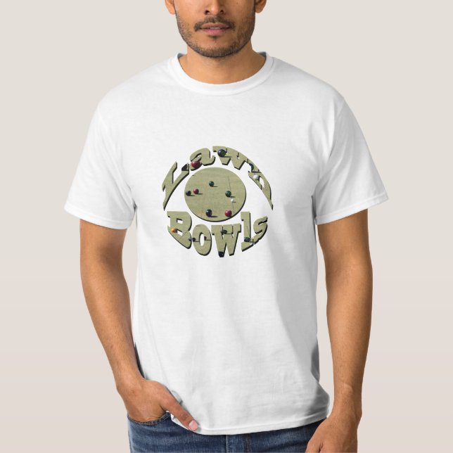 Circular Gräsmatta Bowls Bild Logotyp T Shirt (Framsida)
