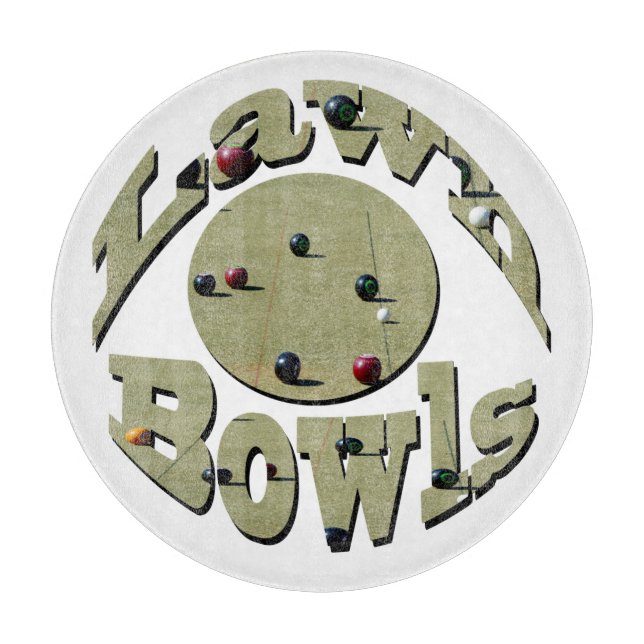Circular Gräsmatta Bowls Namn Design. (Framsidan)
