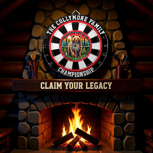 Circular Grizzly in Forest Target Darttavla (Skapare uppladdad)