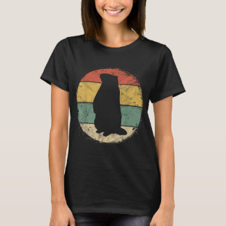 Circular Ground Hog Silhouette Gift Lycklig Ground T Shirt