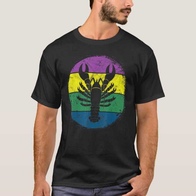 Circular Kräftor Silhouette Crab Mardi Gras Masqu T Shirt (Framsida)